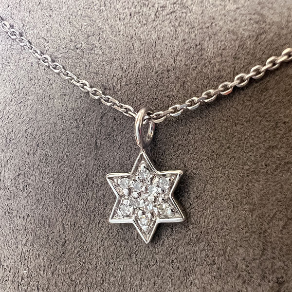 Vintage Diamond Star of David Pendant