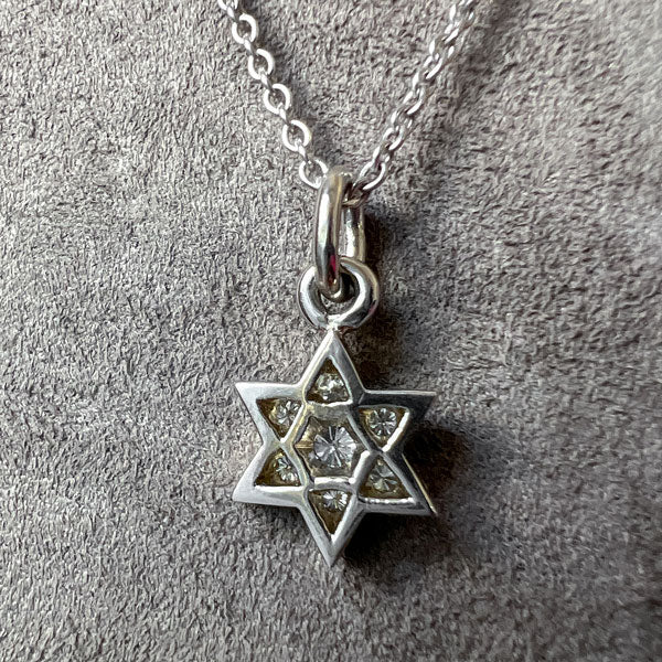Vintage Diamond Star of David Pendant - Image 2