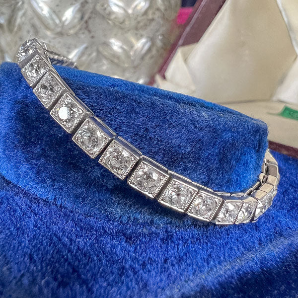 Vintage Diamond Straightline Tennis Bracelet - Image 3