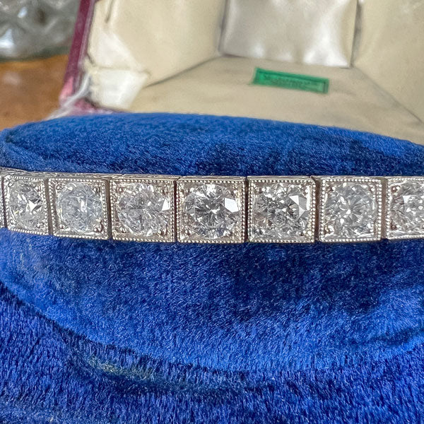 Vintage Diamond Straightline Tennis Bracelet - Image 3