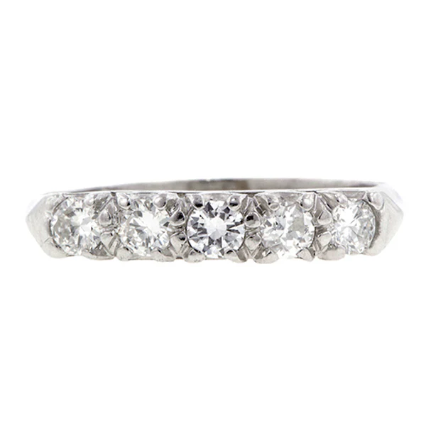Vintage Diamond Wedding Band, Size 6