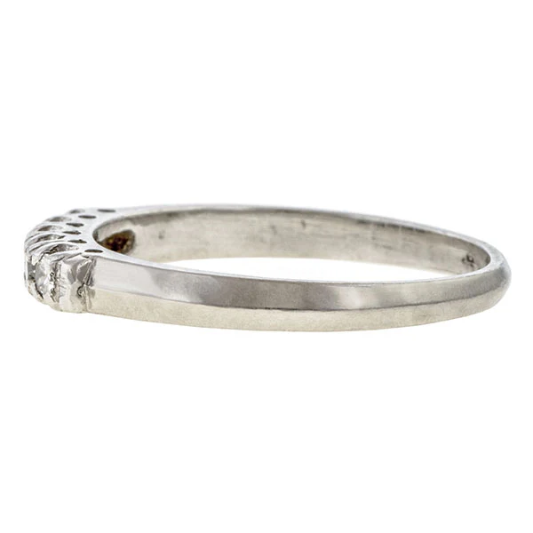 Vintage Diamond Wedding Band Ring, Size 6 3/4 - Image 3