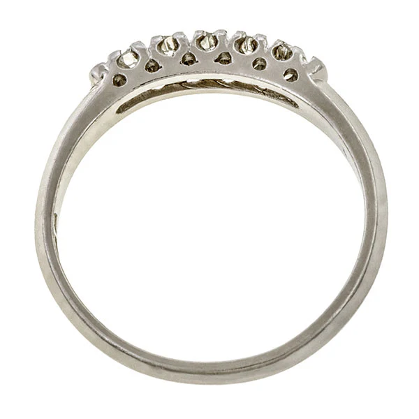 Vintage Diamond Wedding Band Ring, Size 6 3/4 - Image 4
