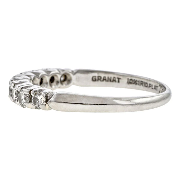 Vintage Diamond Wedding Band Ring, Size 5 1/4 - Image 3