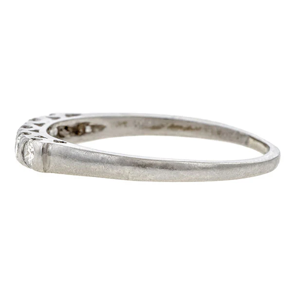 Vintage Diamond Wedding Band Ring, Size 7 3/4 - Image 3
