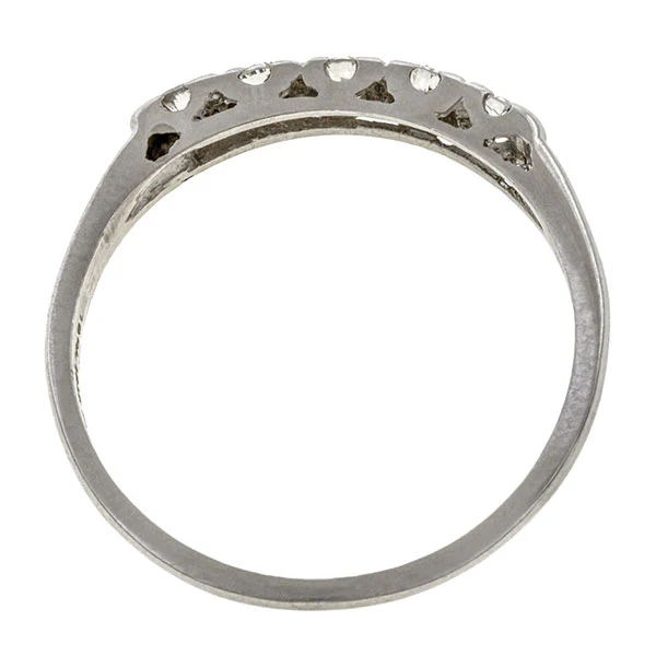 Vintage Diamond Wedding Band Ring, Size 7 3/4 - Image 4