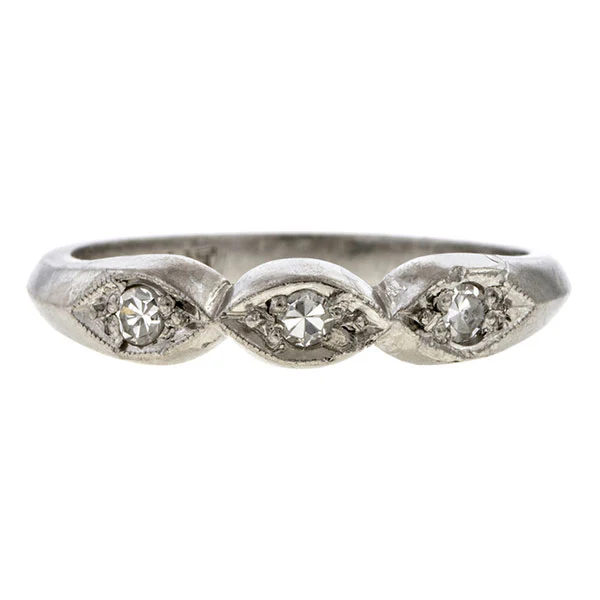 Vintage Diamond Wedding Band Ring, Size 5 1/2