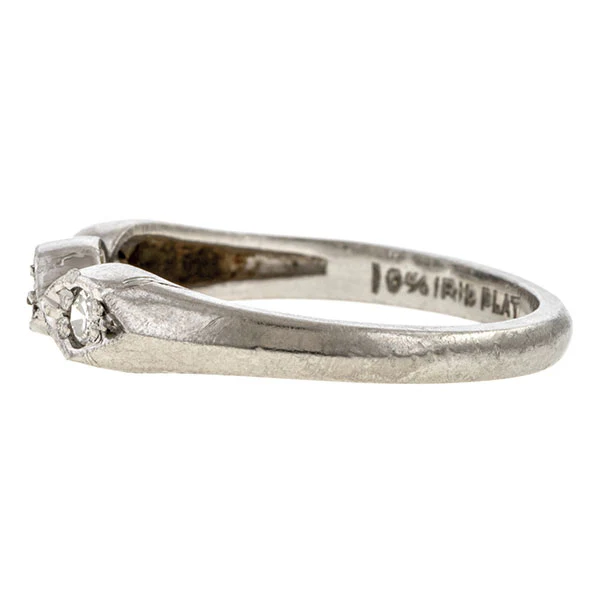 Vintage Diamond Wedding Band Ring, Size 5 1/2 - Image 3