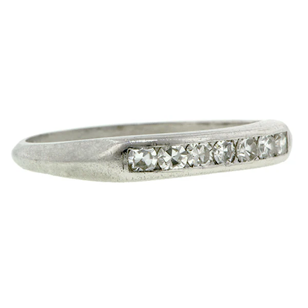 Vintage Diamond Wedding Band Ring, Size 7 - Image 2