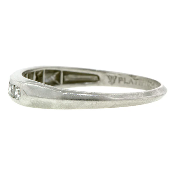 Vintage Diamond Wedding Band Ring, Size 7 - Image 3