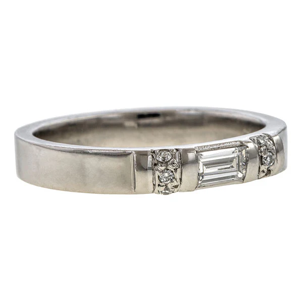 Vintage Diamond Wedding Band Ring, Size 7 - Image 2