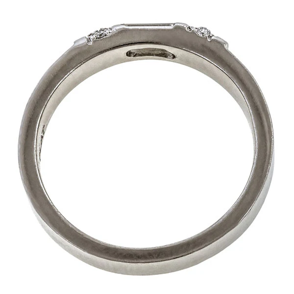 Vintage Diamond Wedding Band Ring, Size 7 - Image 4