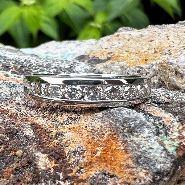 Vintage Diamond Wedding Band Ring, Size 6