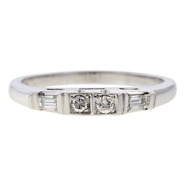 Vintage Diamond Wedding Band Ring, Size 8 1/4