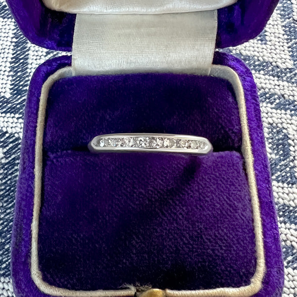 Vintage Diamond Wedding Band Ring, Size 5.5