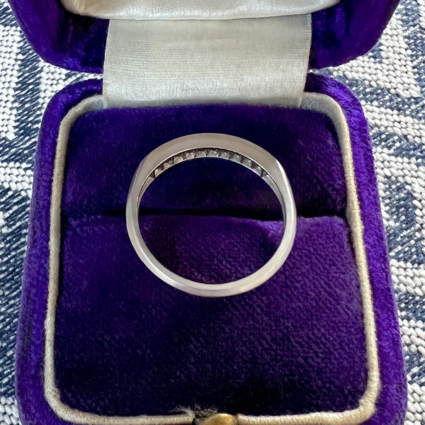 Vintage Diamond Wedding Band Ring, Size 5.5 - Image 4