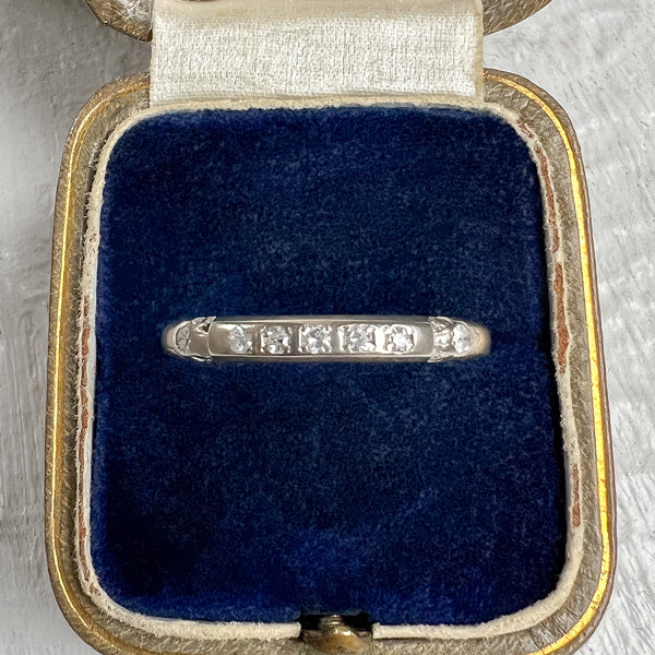 Vintage Diamond Wedding Band Ring, Size 8
