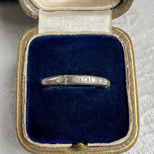 Vintage Diamond Wedding Band Ring, Size 8 - Image 3