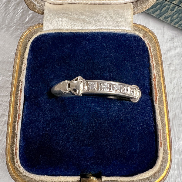 Vintage Diamond Wedding Band Ring, Size 7 - Image 3