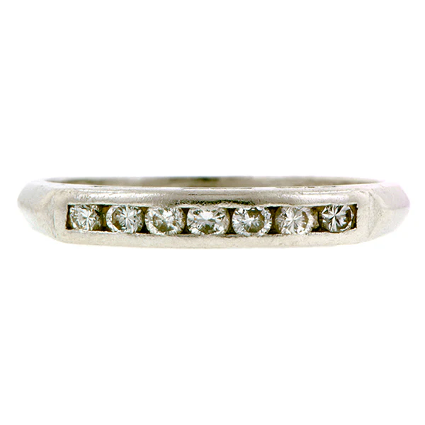 Vintage Diamond Wedding Band Ring, Size 4.5