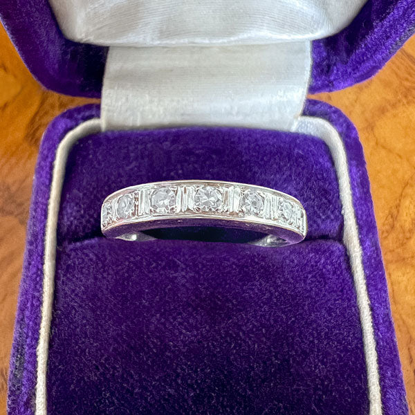 Vintage Diamond Wedding Band Ring, Size 6 1/4
