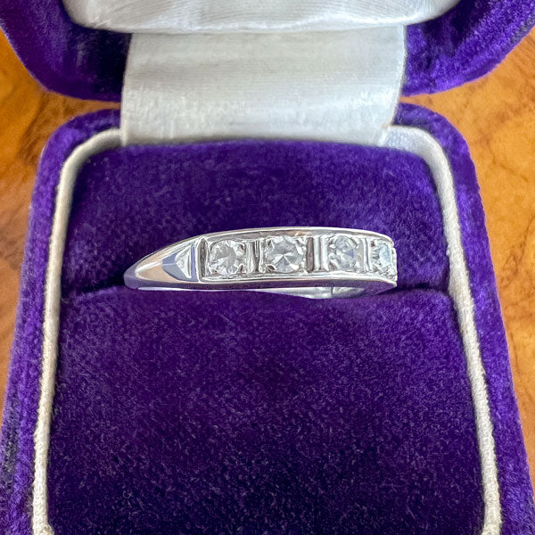 Vintage Diamond Wedding Band Ring, Size 6 1/4 - Image 3