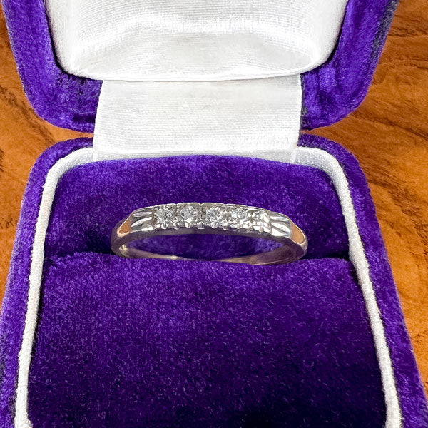 Vintage Diamond Wedding Band, Size 6