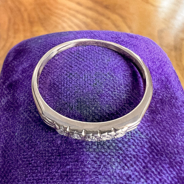 Vintage Diamond Wedding Band, Size 6 - Image 3