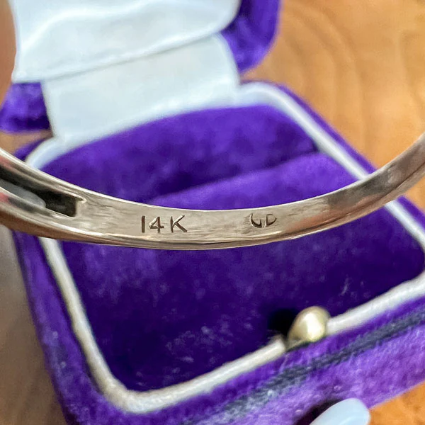 Vintage Diamond Wedding Band, Size 6 - Image 4