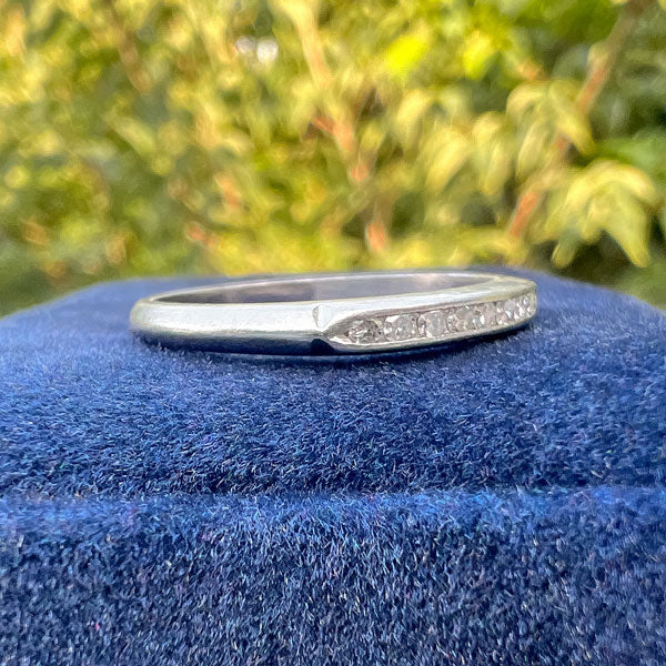 Vintage Diamond Wedding Band, Size 6 - Image 3