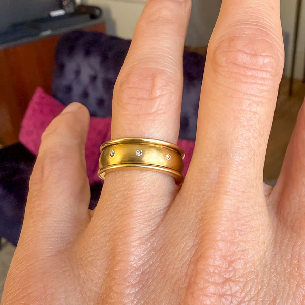 Vintage Diamond Wedding Band, Size 6