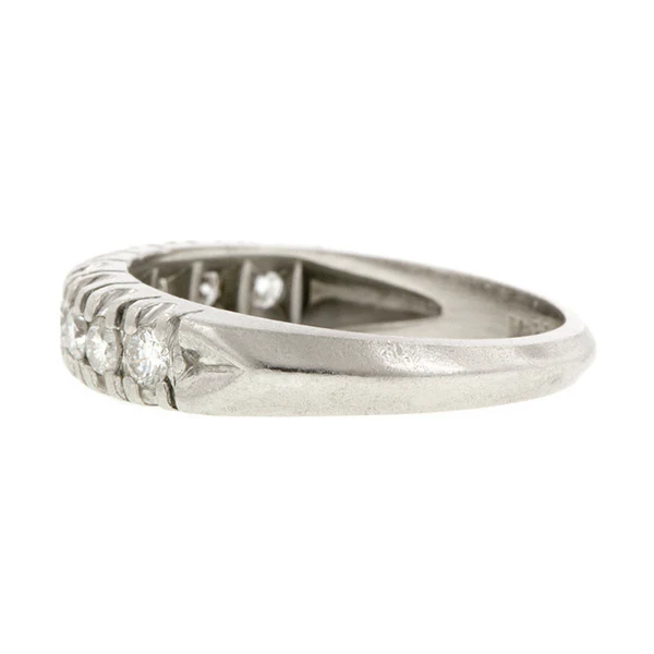 Vintage Diamond Wedding Band Ring, Platinum, Size 5 1/2 - Image 3