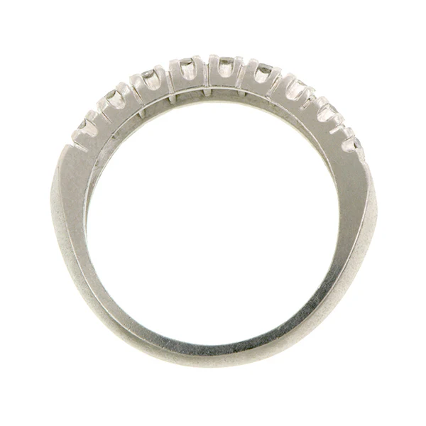 Vintage Diamond Wedding Band Ring, Platinum, Size 5 1/2 - Image 4