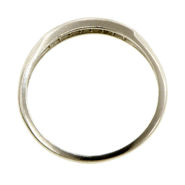 Vintage Diamond Wedding Band Ring, Size 4.5 - Image 4