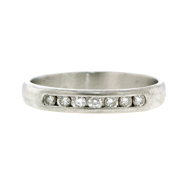 Vintage Diamond Wedding Band Ring, Size 8.25