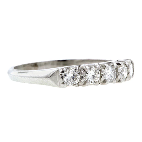 Vintage Diamond Wedding Band, Size 6 - Image 2