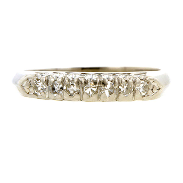 Vintage Diamond Wedding Band Ring, Size 5.75