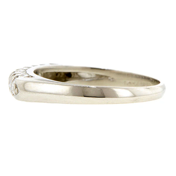 Vintage Diamond Wedding Band Ring, Size 5.75 - Image 3