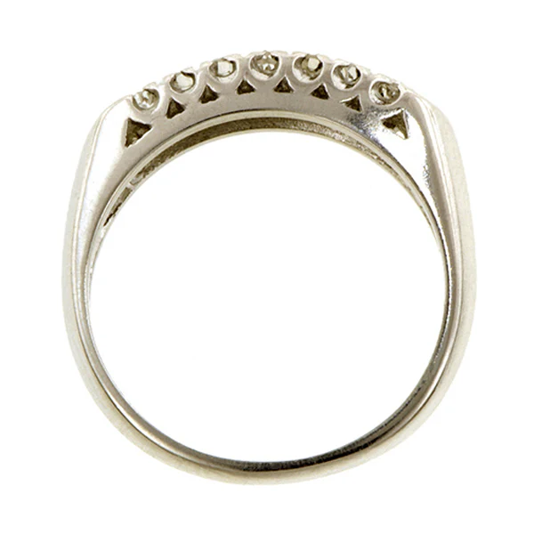 Vintage Diamond Wedding Band Ring, Size 5.75 - Image 4