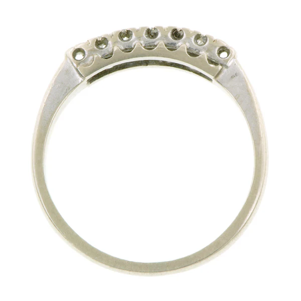Vintage Diamond Wedding Band Ring, Size 6.5 - Image 2
