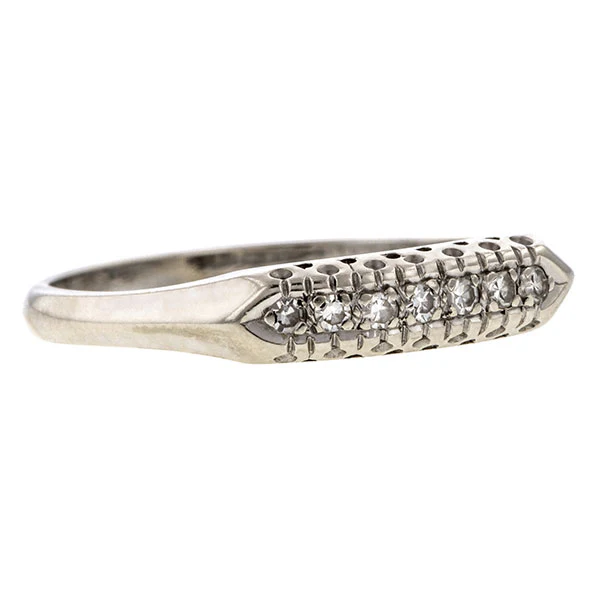 Vintage Diamond Wedding Band Ring, Size 11 - Image 2