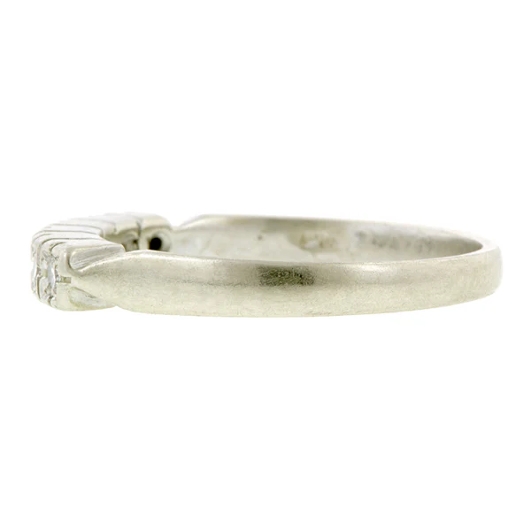 Vintage Diamond Wedding Band Ring, Size 6.75 - Image 3
