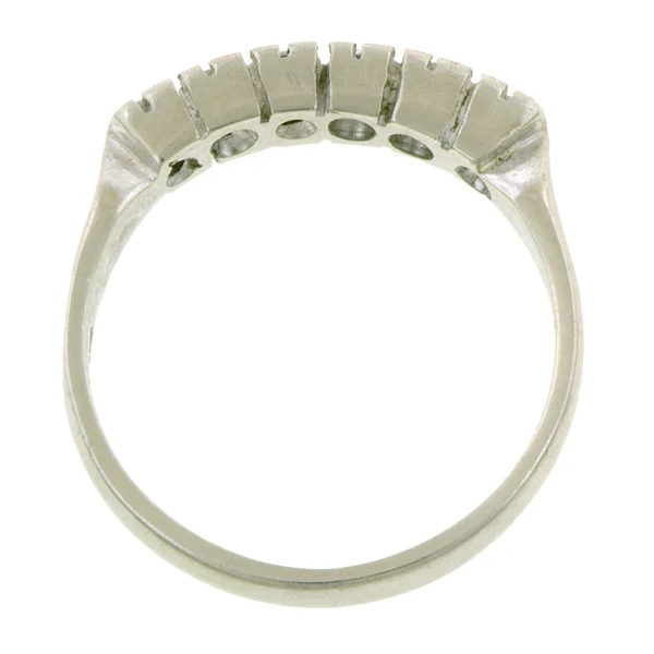 Vintage Diamond Wedding Band Ring, Size 6.75 - Image 4