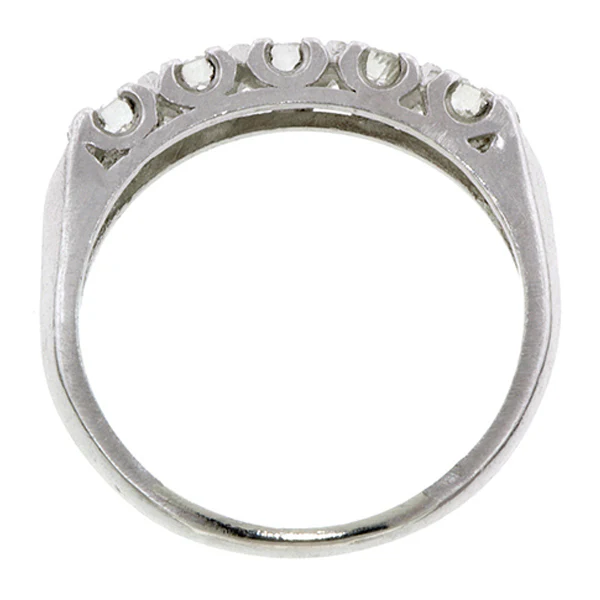 Vintage Diamond Wedding Band, Size 6 - Image 4