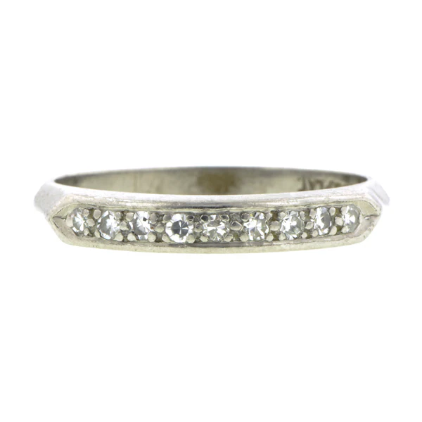 Vintage Diamond Wedding Band Ring, Size 5.75