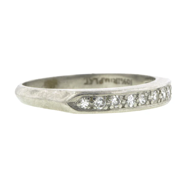 Vintage Diamond Wedding Band Ring, Size 5.75 - Image 2