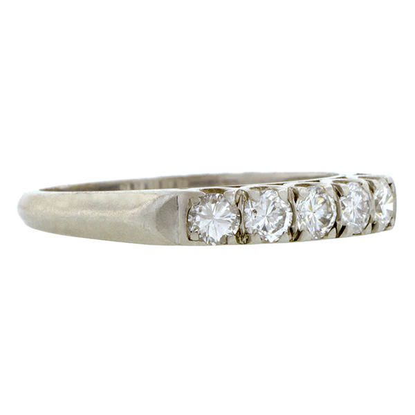 Vintage Diamond Wedding Band Ring, Size 6.25 - Image 2
