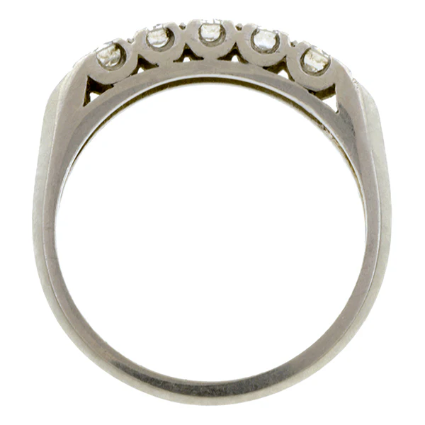Vintage Diamond Wedding Band Ring, Size 6.25 - Image 4