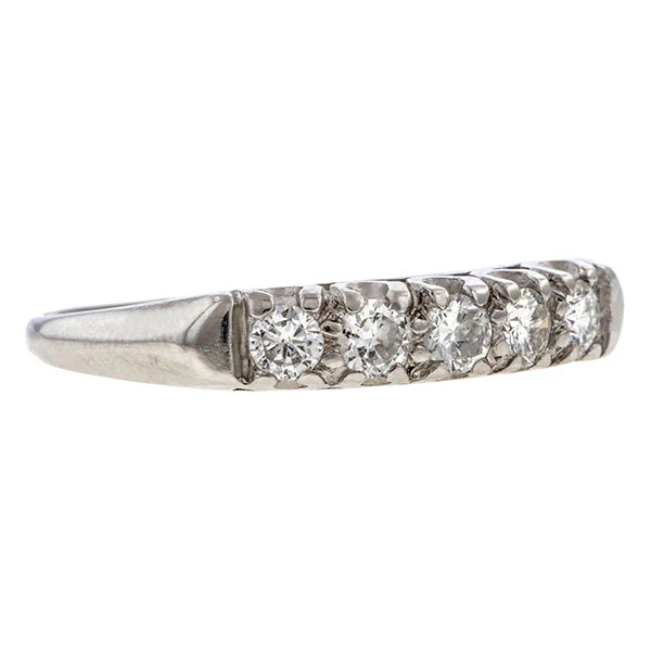 Vintage Diamond Wedding Band Ring, Size 9 - Image 2