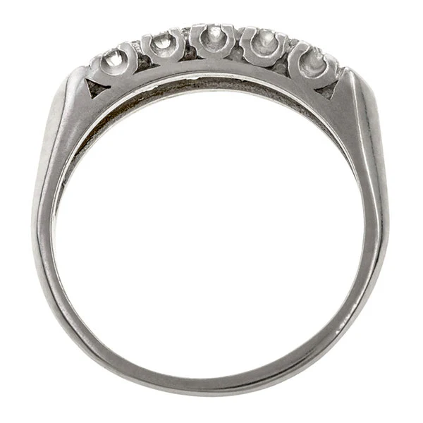 Vintage Diamond Wedding Band Ring, Size 9 - Image 4
